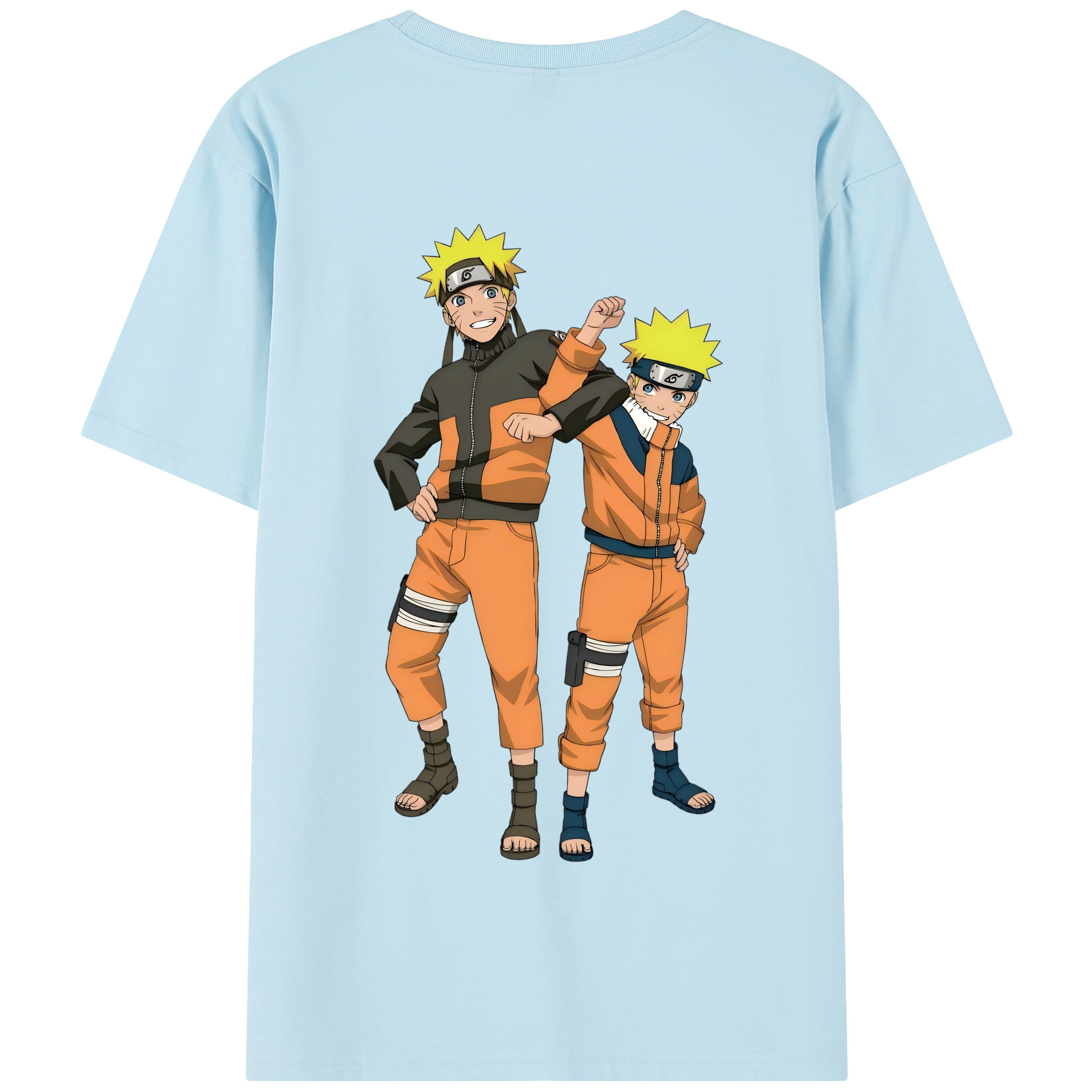 （画像用） NARUTO -ナルト- うずまき ナルト Uzumaki Naruto 綿100％半袖Tシャツ（背面プリント）